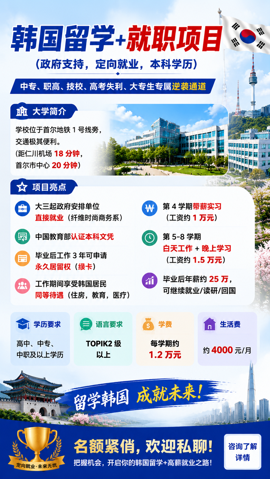 富川大学留学+就职项目