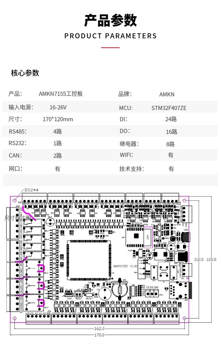 嵌入式工控主板 AMKN7155 图集2