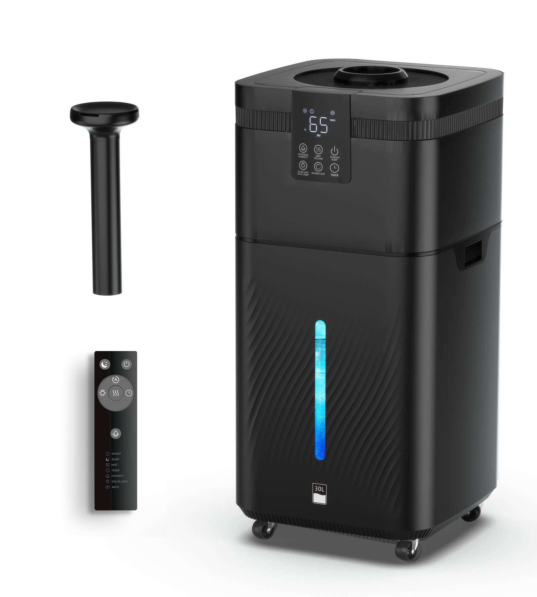 30L/7.93Gal Commercial Humidifier for Large Room 4200 sq ft, 3000mL/H Whole House Humidifiers