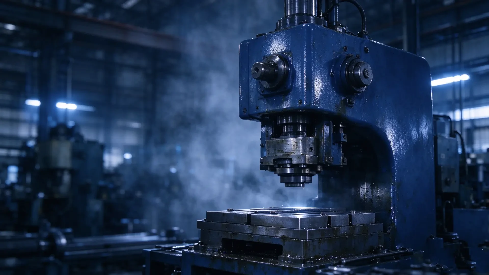 Metal stamping production line at Hongqiang Hardware factory