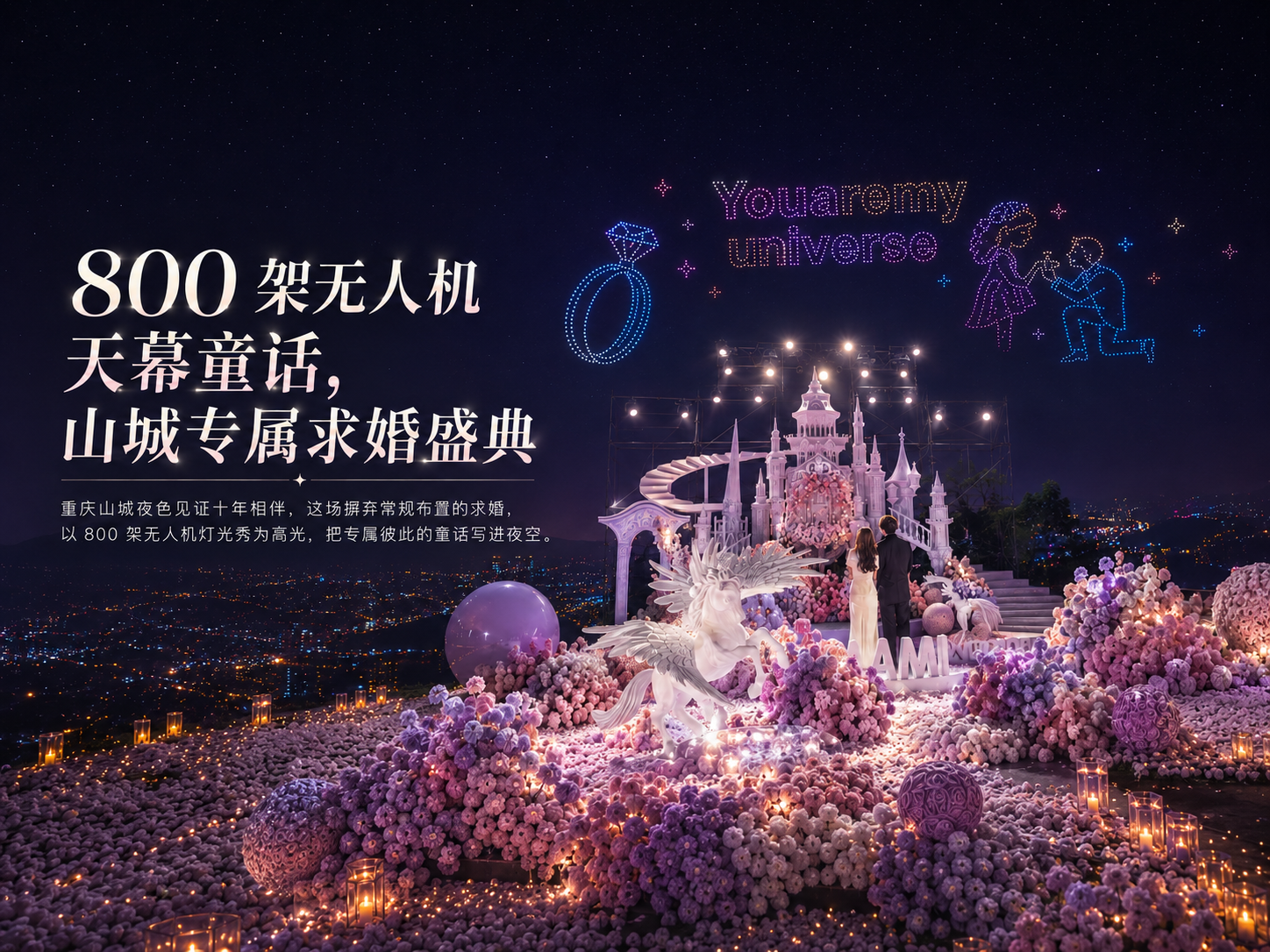私人定制项目・重庆 800 架无人机求婚案例介绍