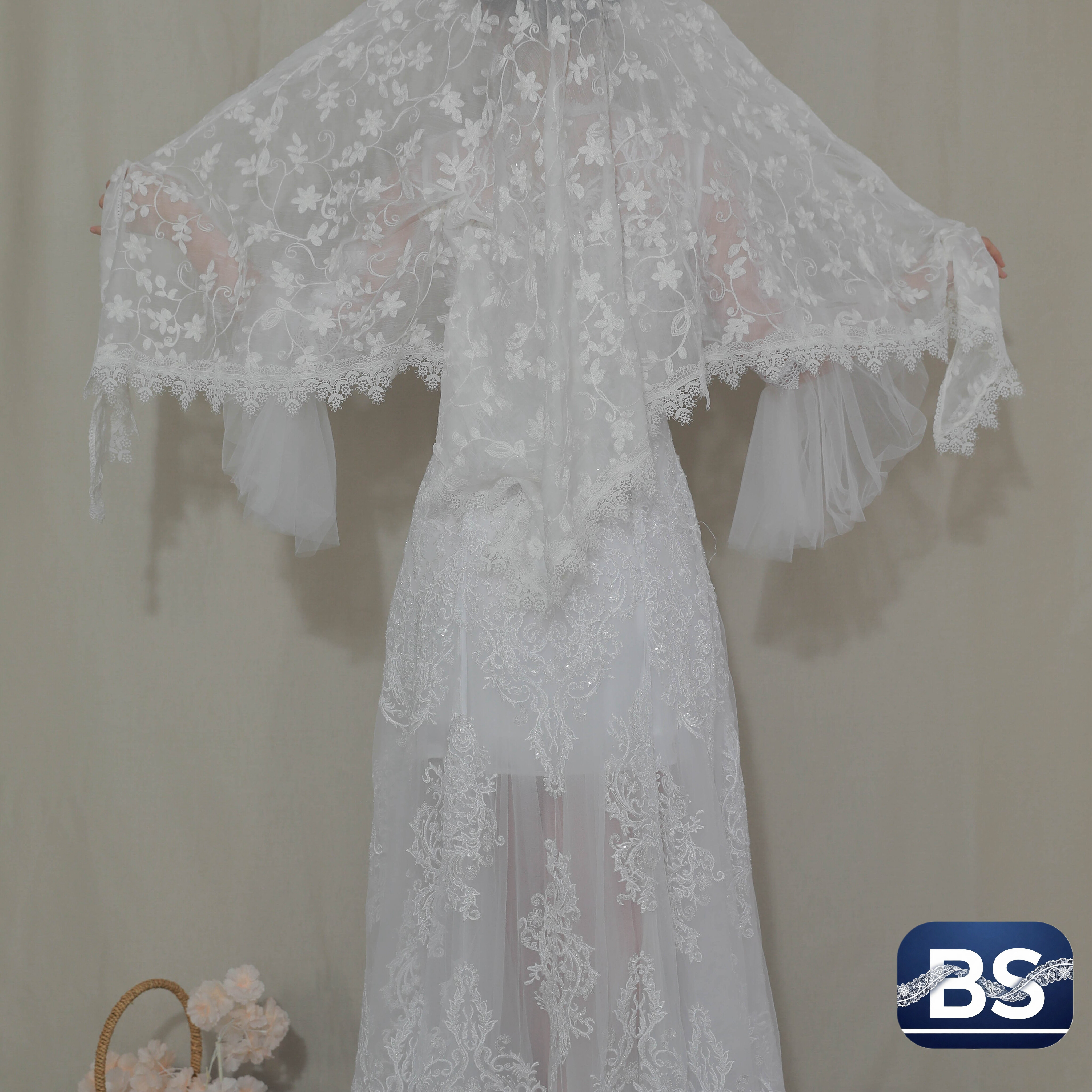 Sequin mesh long skirt-D1 view 3