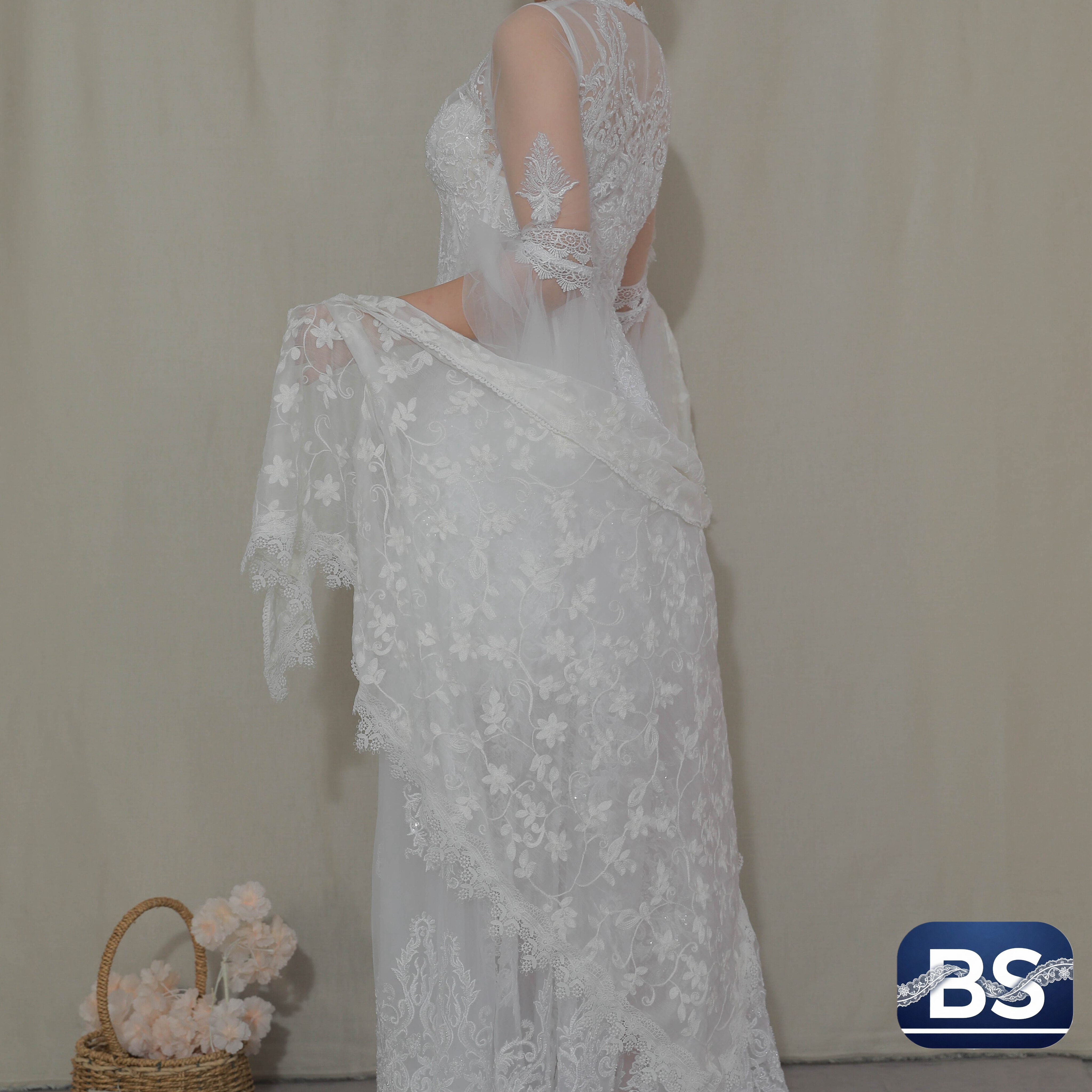 Sequin mesh long skirt-D1 view 2