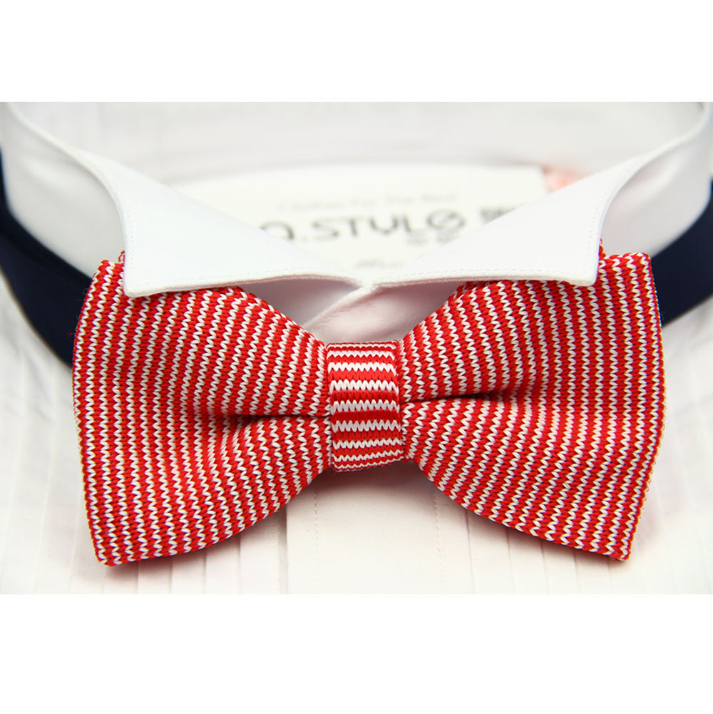 Striped Grosgrain Bow Tie