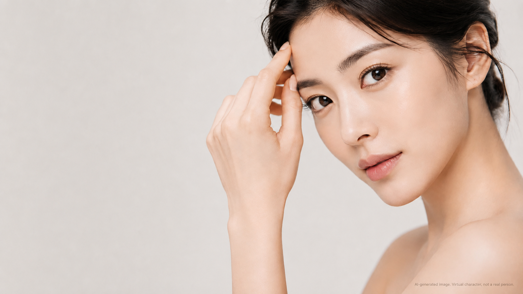 Clean professional female facial skin background