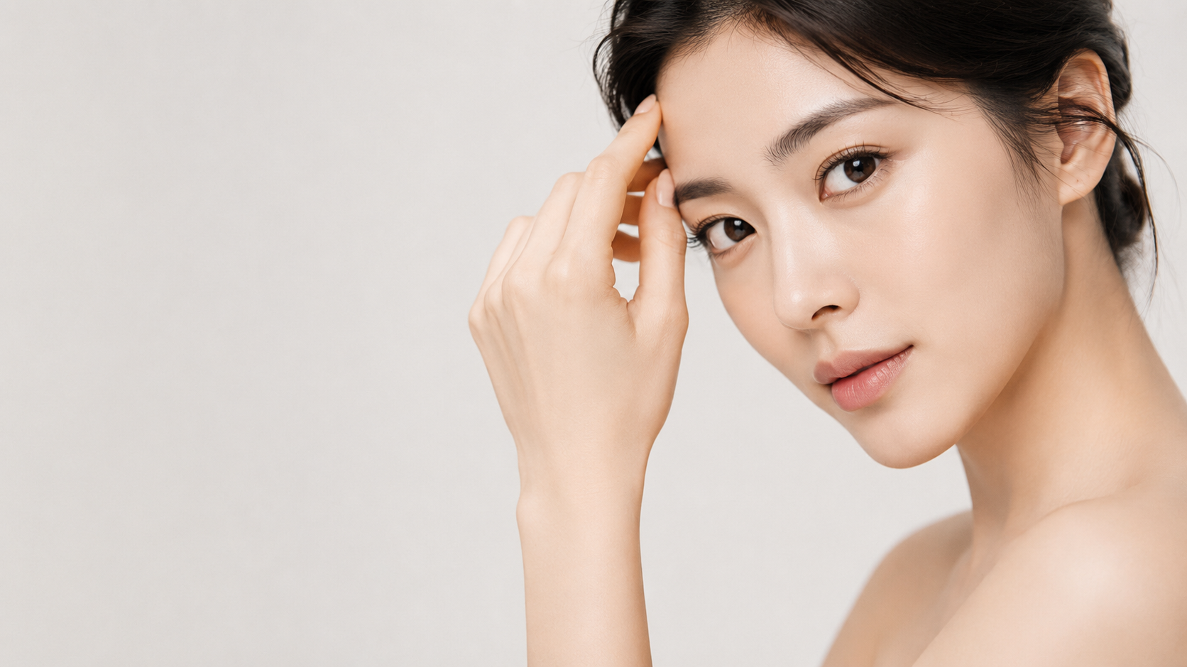 Clean professional female facial skin background