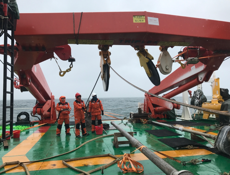 Ocean Exploration Mechanical Team at Sea