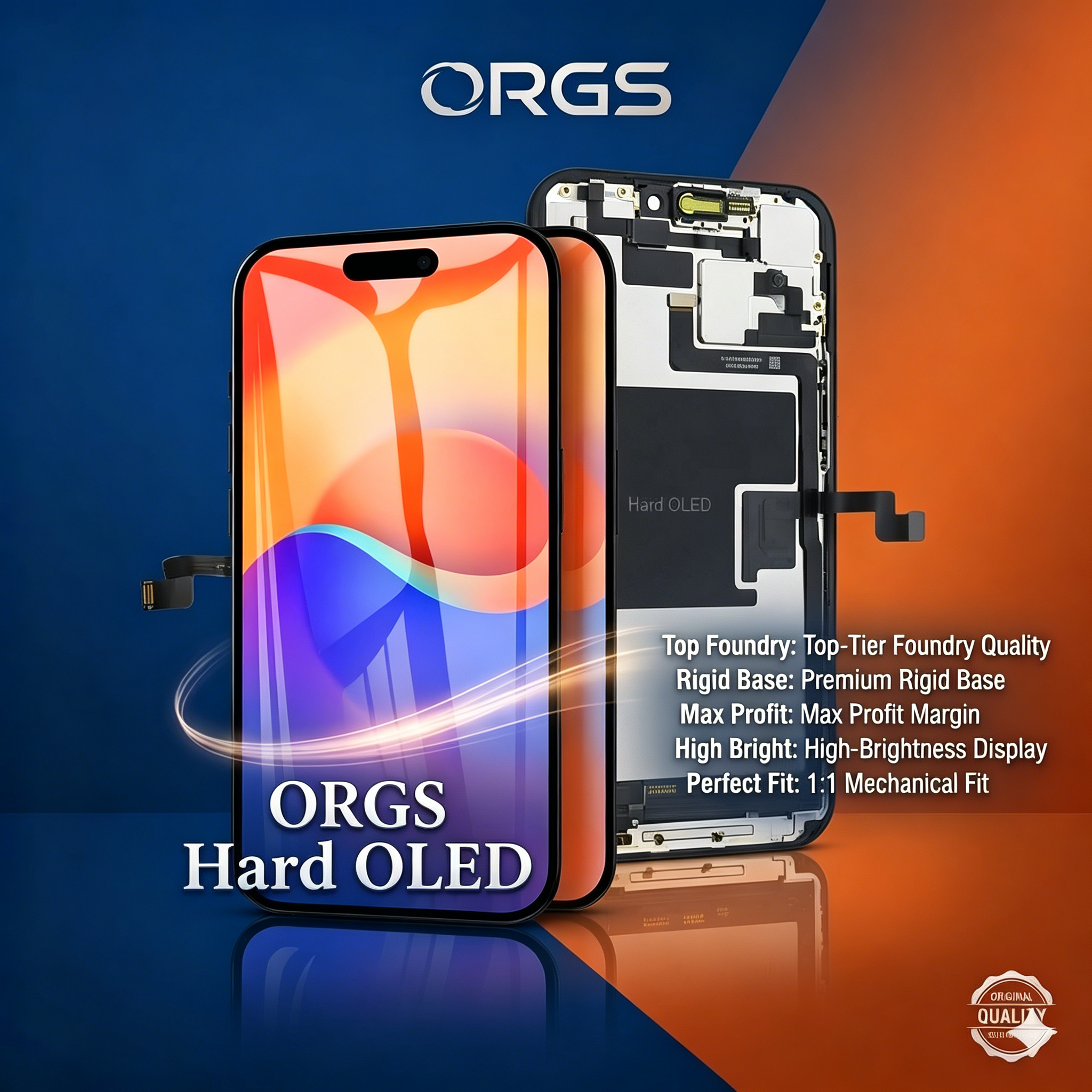 ORGS X-17 Series - Hard OLED for iPhone | COF Structure Repair LCD
