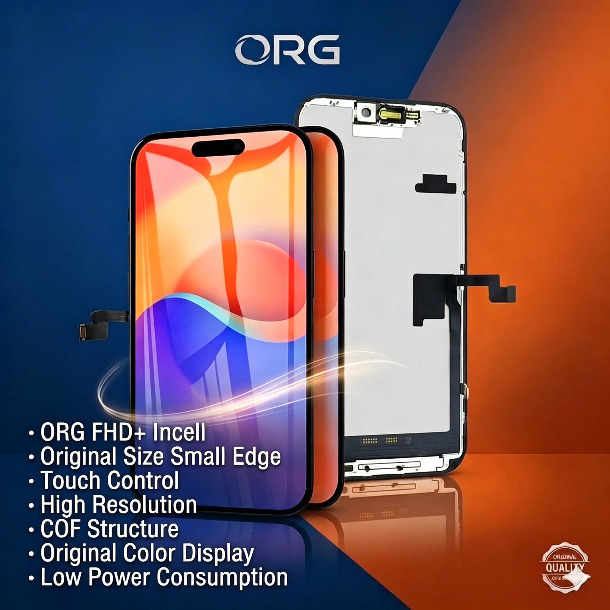 ORG X-17 FHD+ Incell Screen for iPhone | COF Structure Repair LCD
