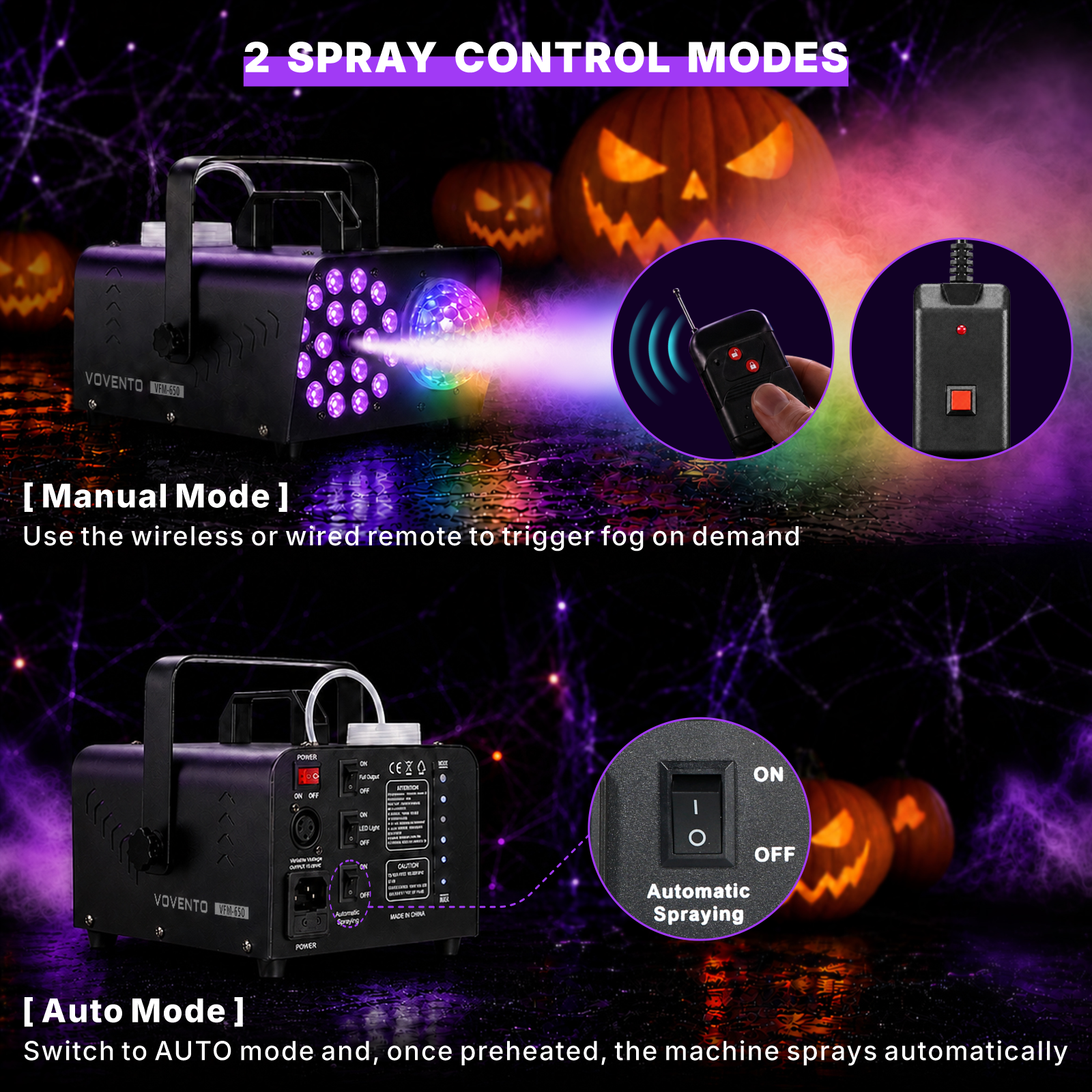 2 Spray Control Modes - Manual and Auto