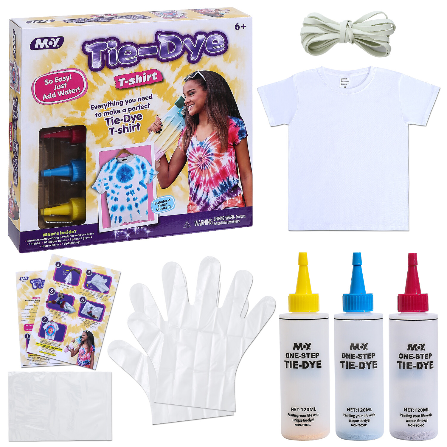 Tie-Dye 3-Color Set / Small T-Shirt Style