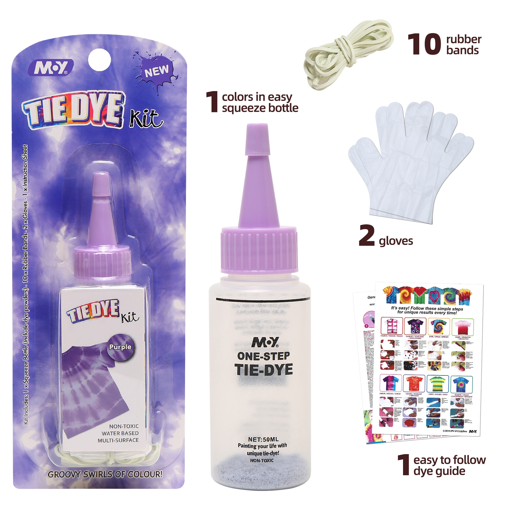Monochrome Tie-Dye Set