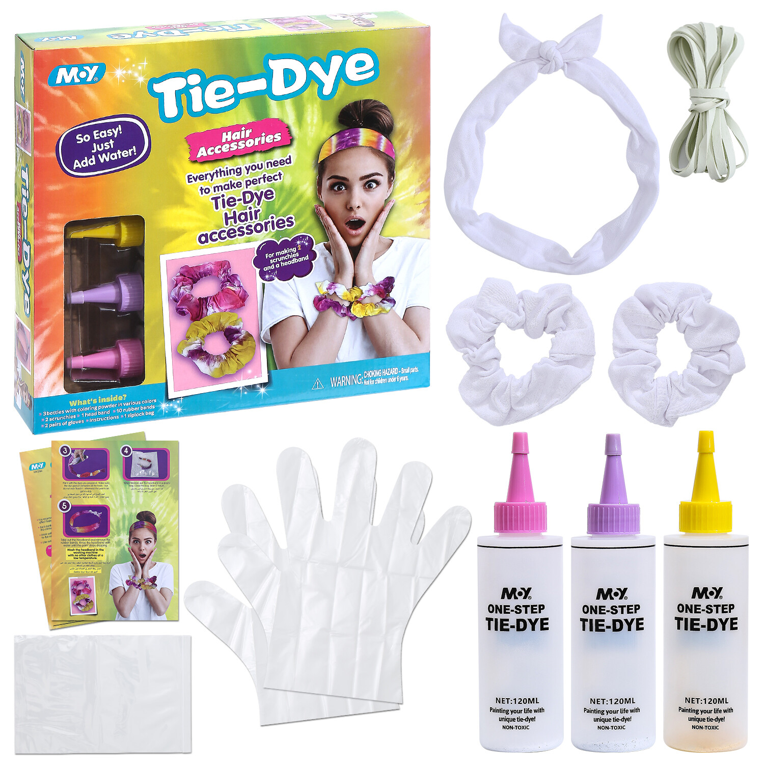 Tie-Dye 3-Color Set / Hair Tie Style