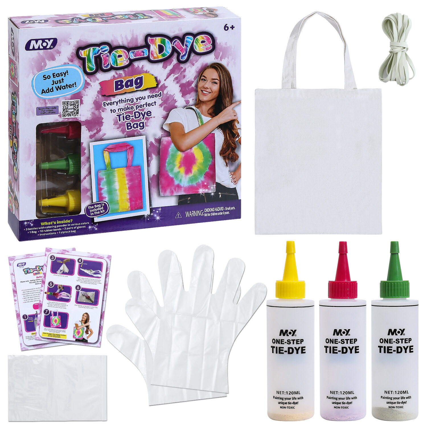 Tie-Dye 3-Color Set / Canvas Bag Version