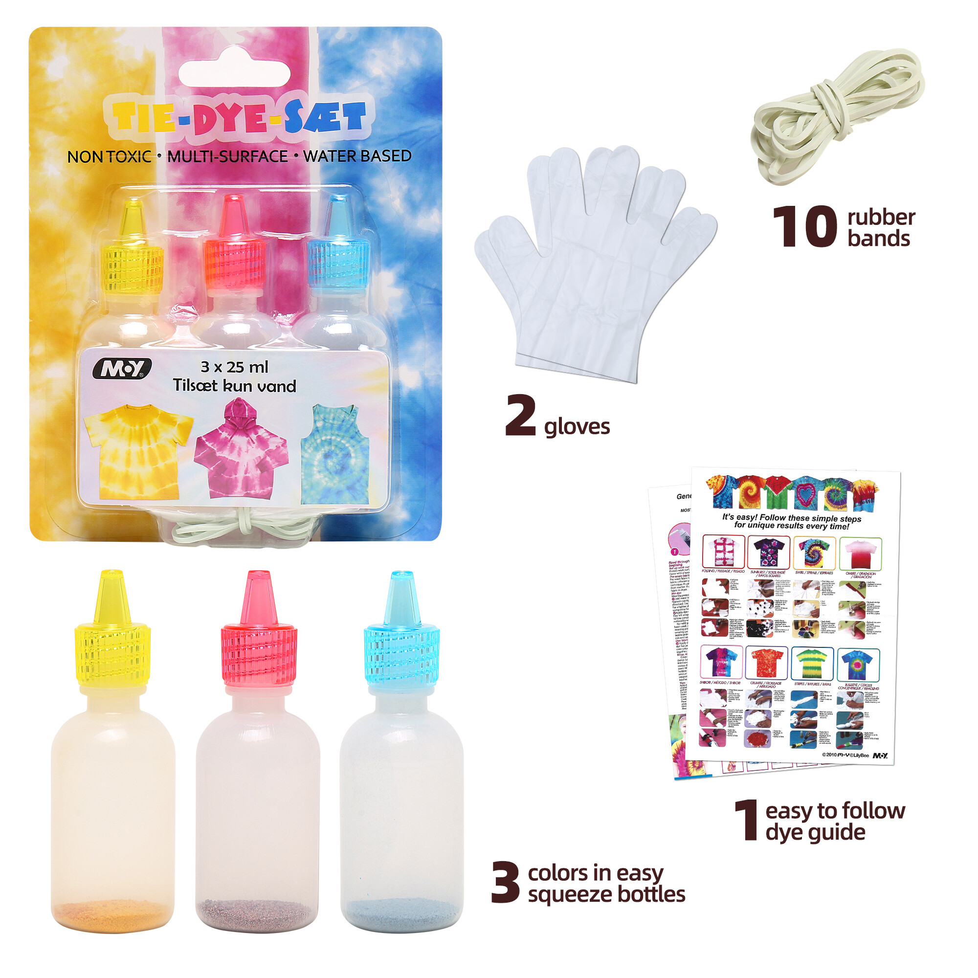 3 Color Tie-Dye Set