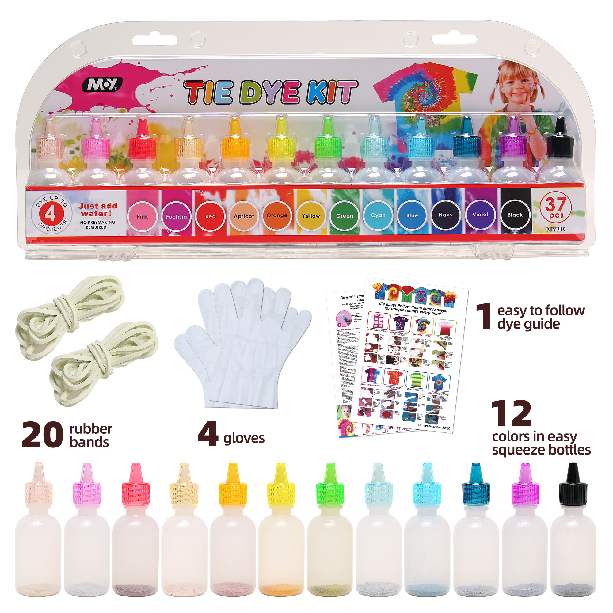 12 Color Tie-Dye Set