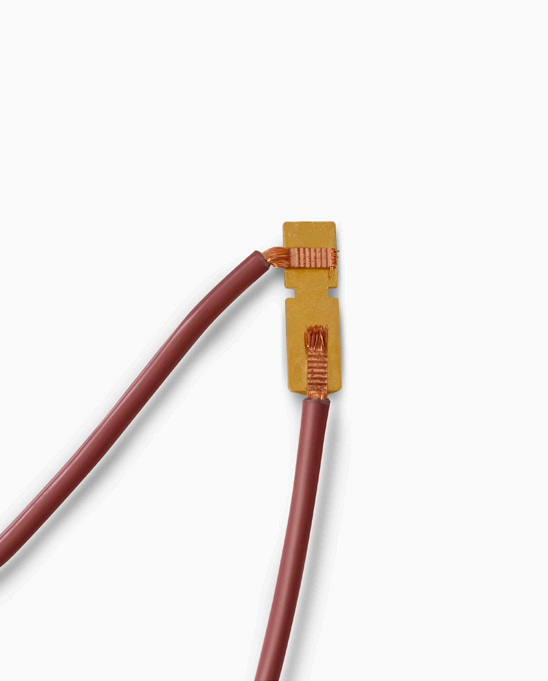 Brown cable dual-terminal welding sample