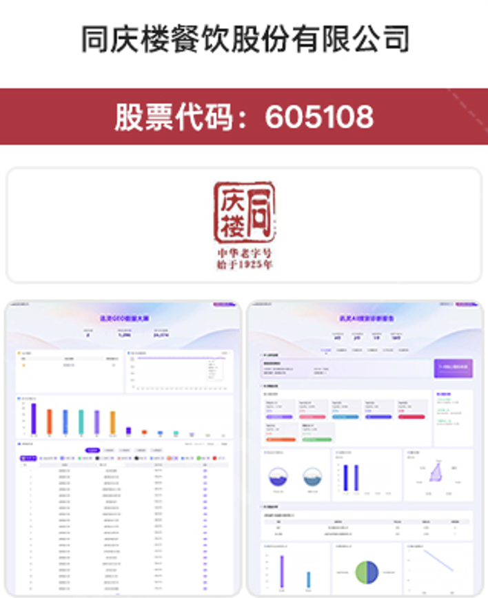 同庆楼餐饮股份有限公司 GEO 合作案例展示