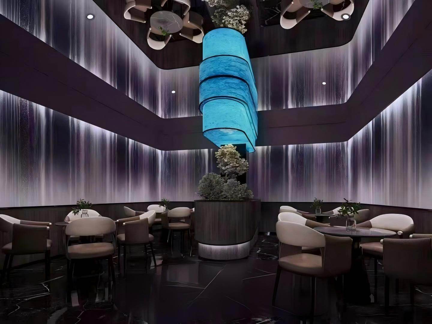 瓮安县孑熙揽月足浴会所大厅装饰工程实景