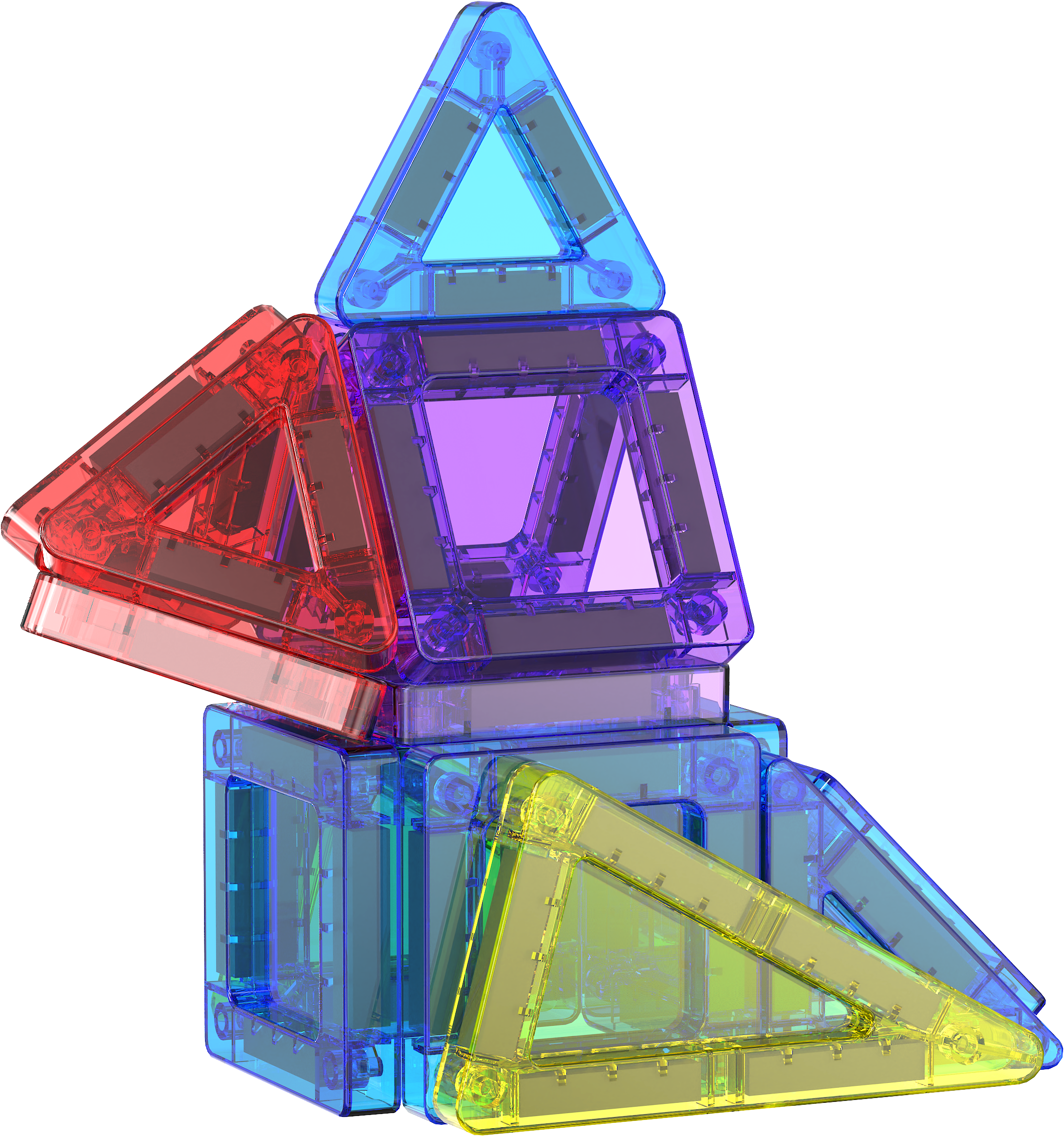 Mini Clear Magnetic Tiles Are Popular for Kids STEM Play