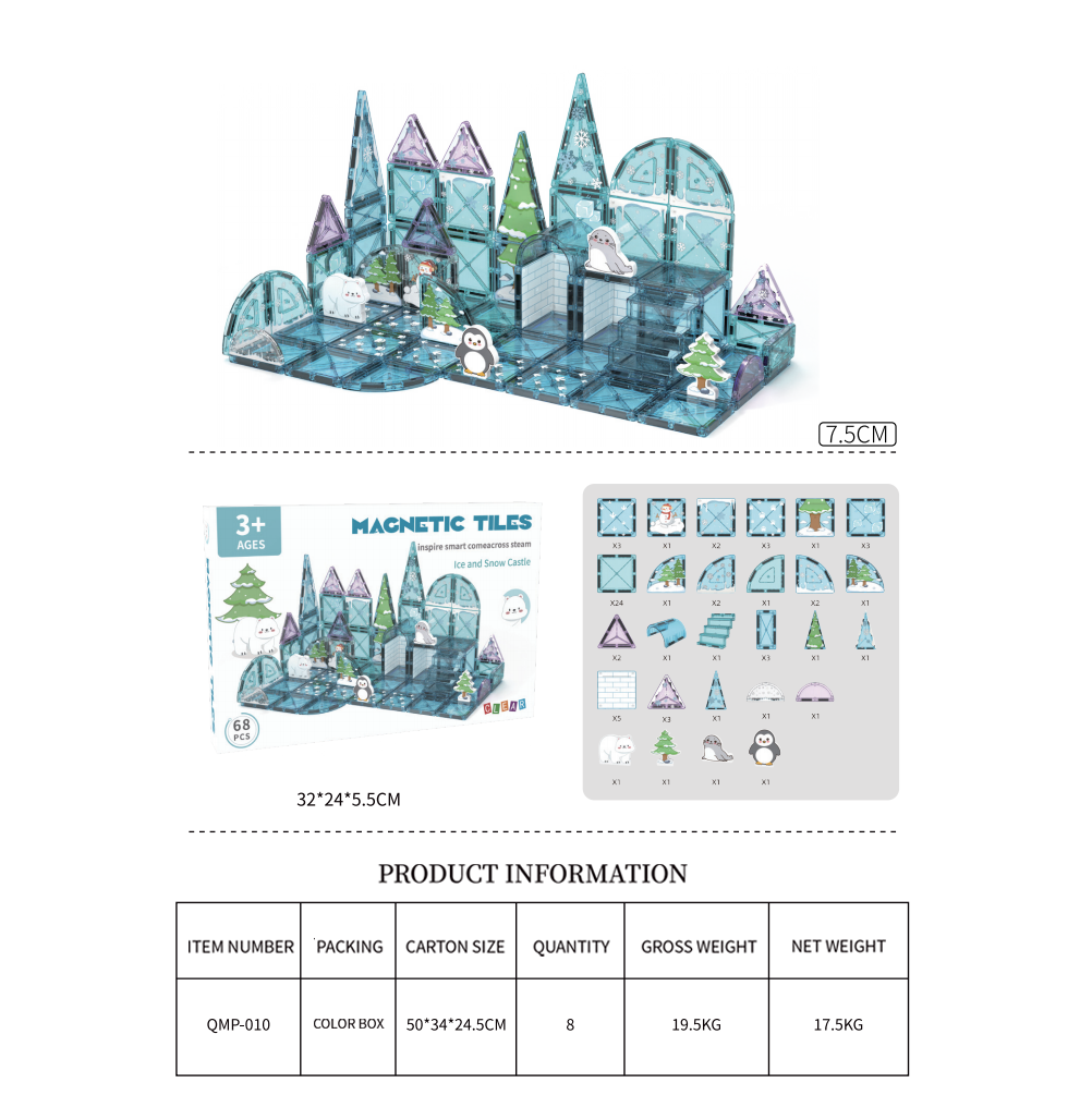 Ice snow castle 68pcs