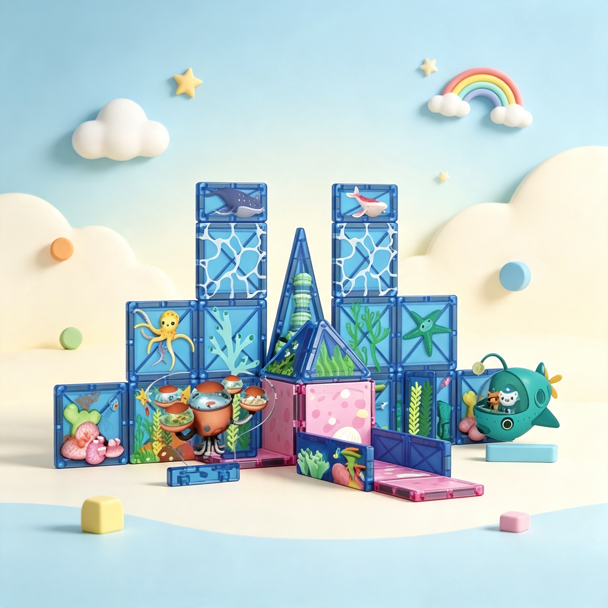 Octonauts magnetic tiles 38pcs