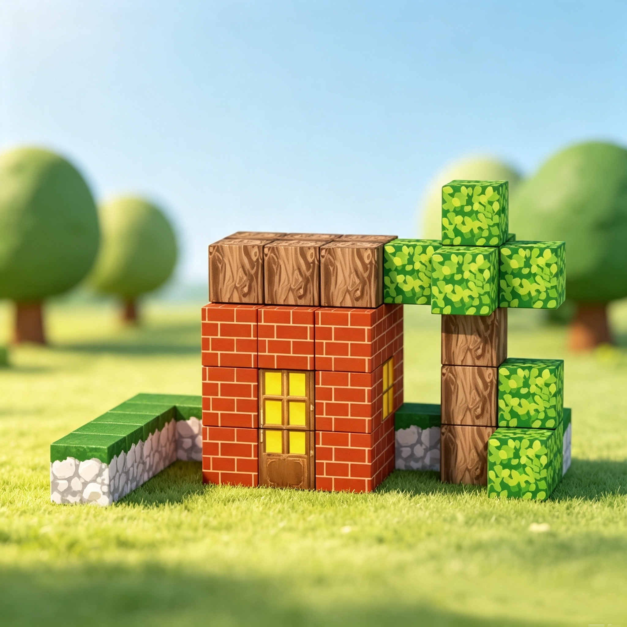 forest magnetic cubes 52pcs