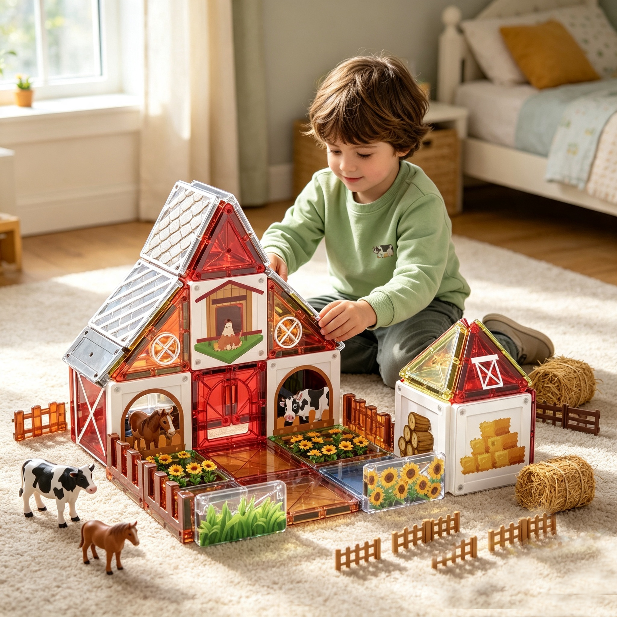Farm magnetic tiles 50pcs