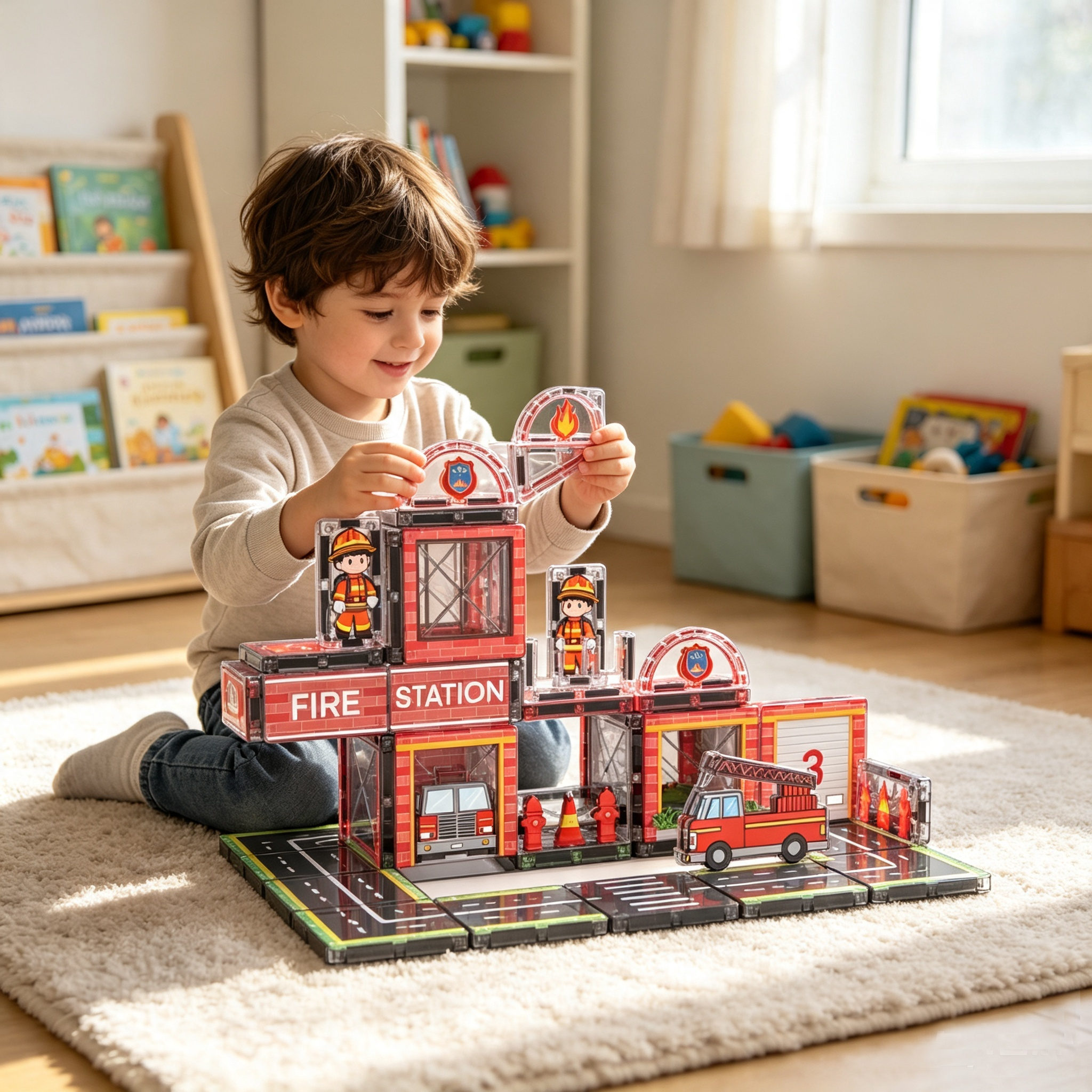 FIRE STATION 62pcs