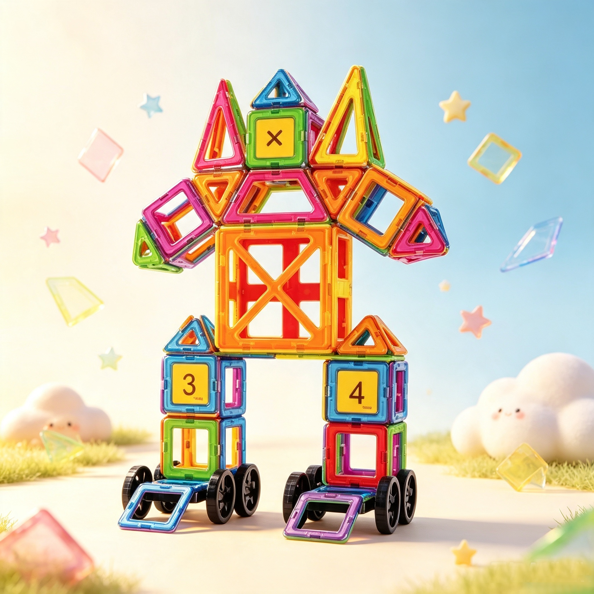 Big magnetic building blocks 54pcs