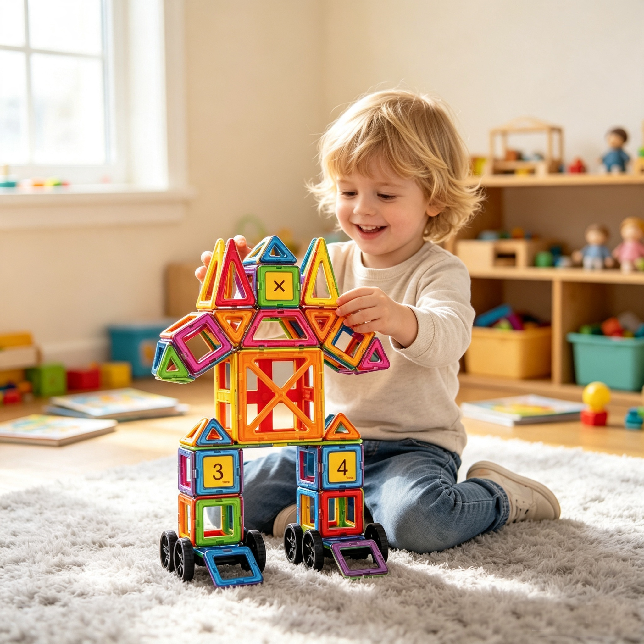 Big magnetic building blocks  54pcs