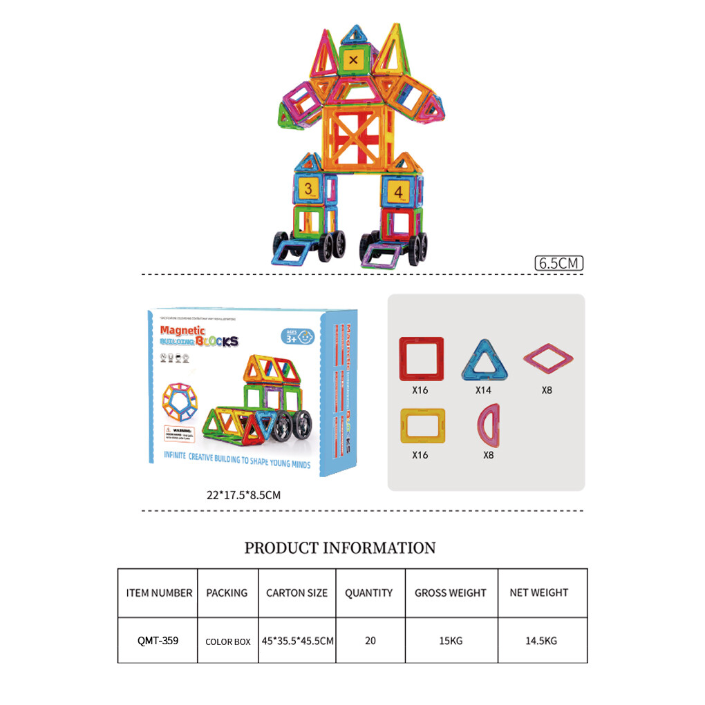 Big magnetic building blocks  54pcs