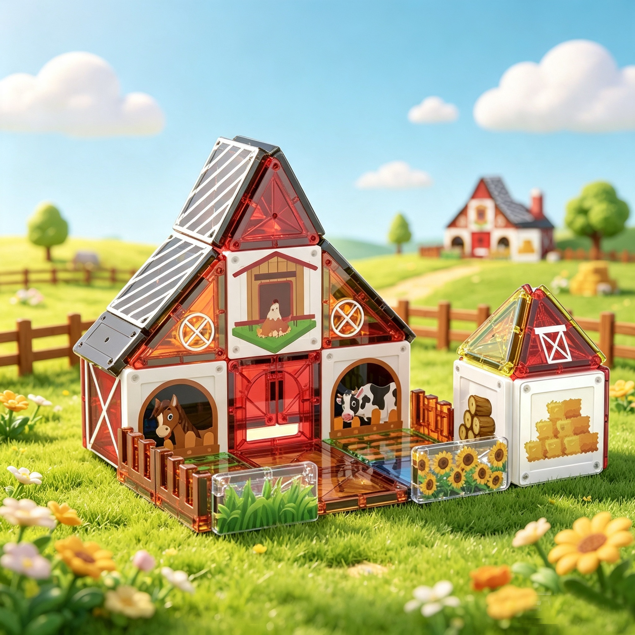 Farm magnetic tiles 50pcs