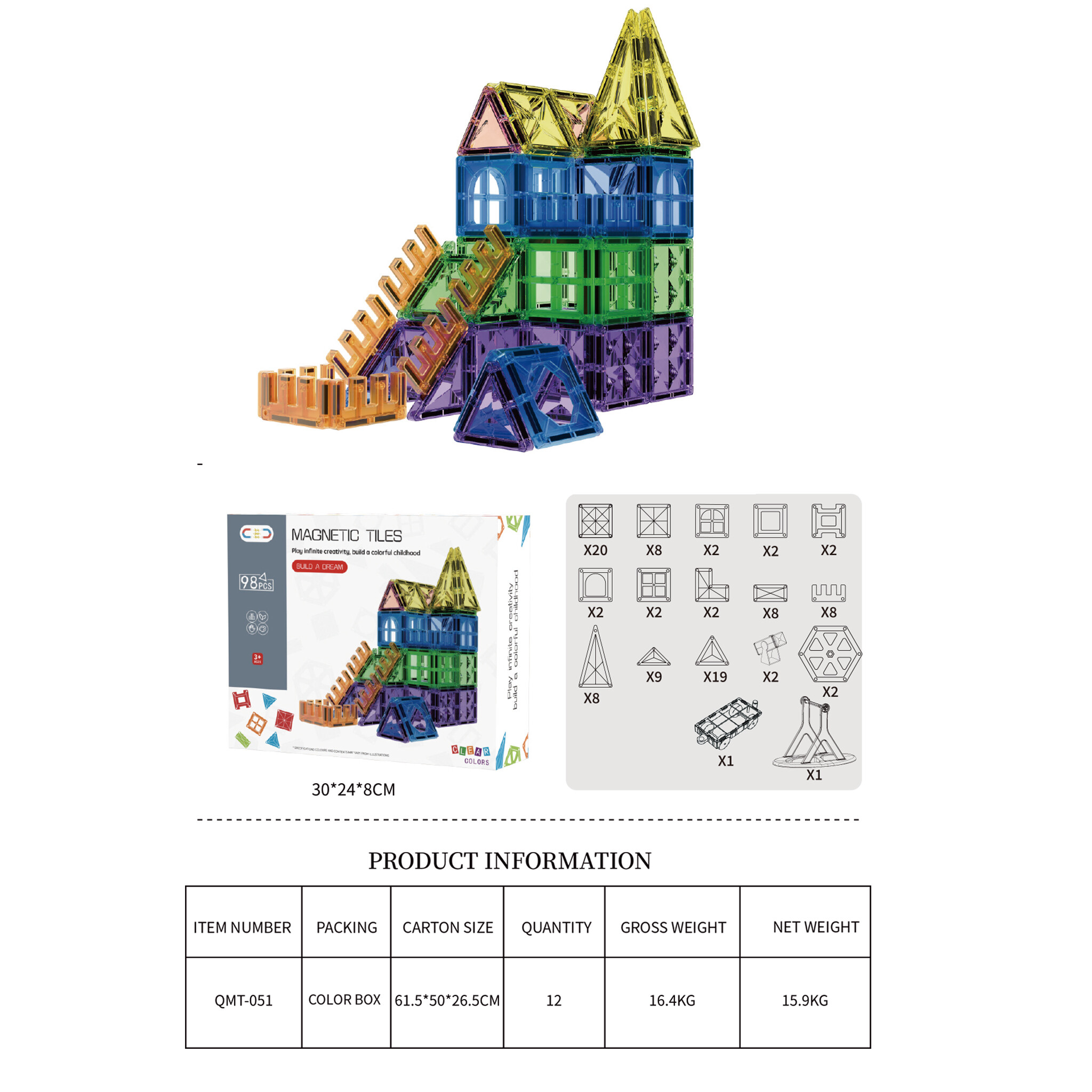 5.5 Diamond surface 98pcs+box