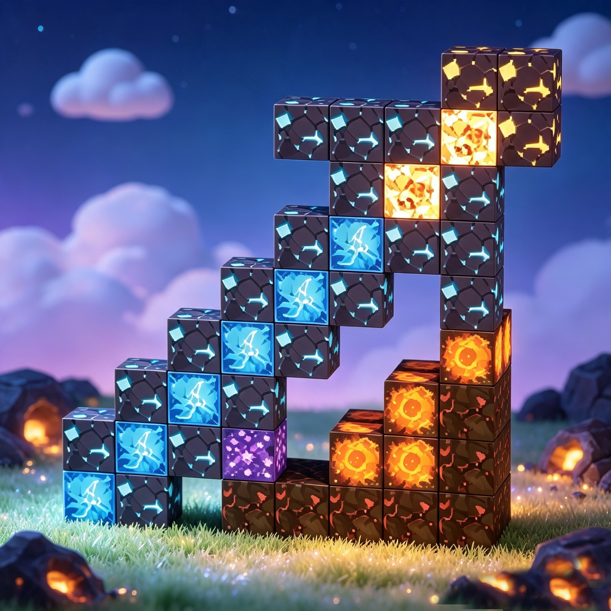 Mine magnetic cubes 52pcs