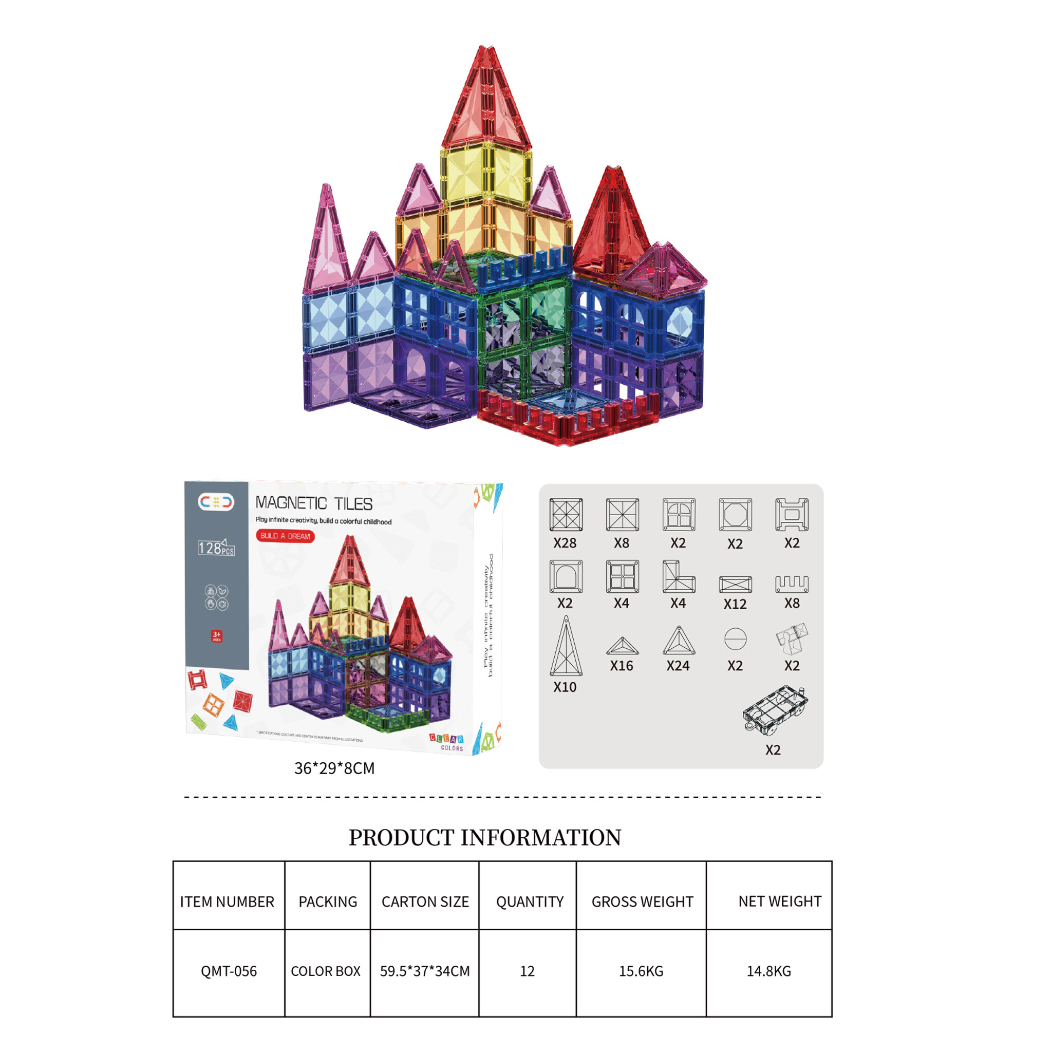 5.5 Diamond surface 128pcs+box