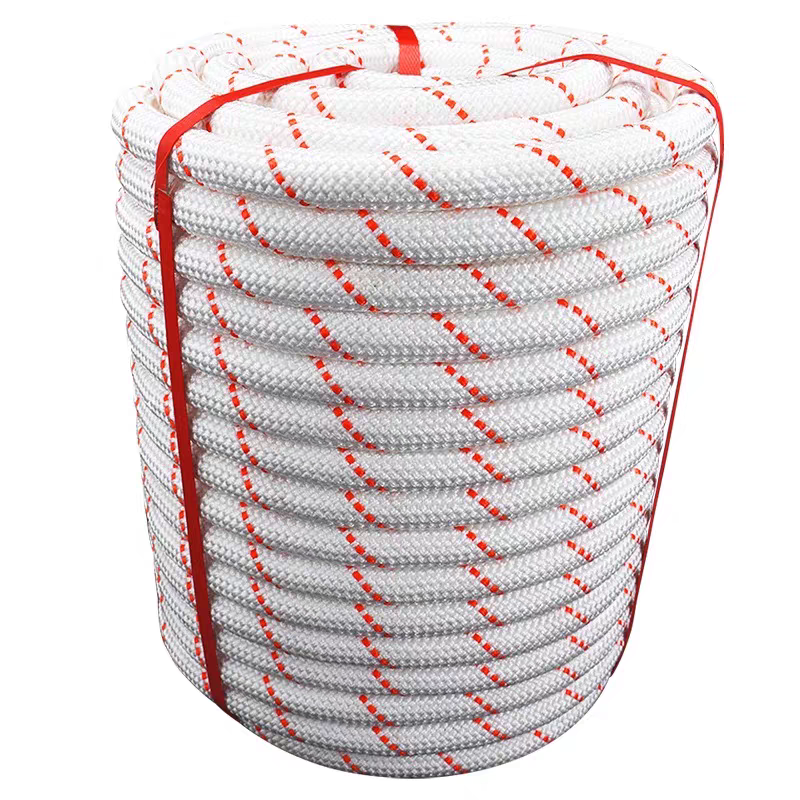 Polypropylene braided rope with steel core