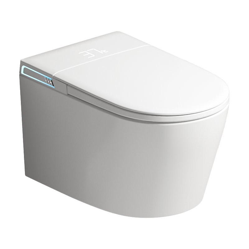 ET-7009 Slim Wall Hung Smart Toilet 360mm, Minimalist Floating Bidet for Powder Room
