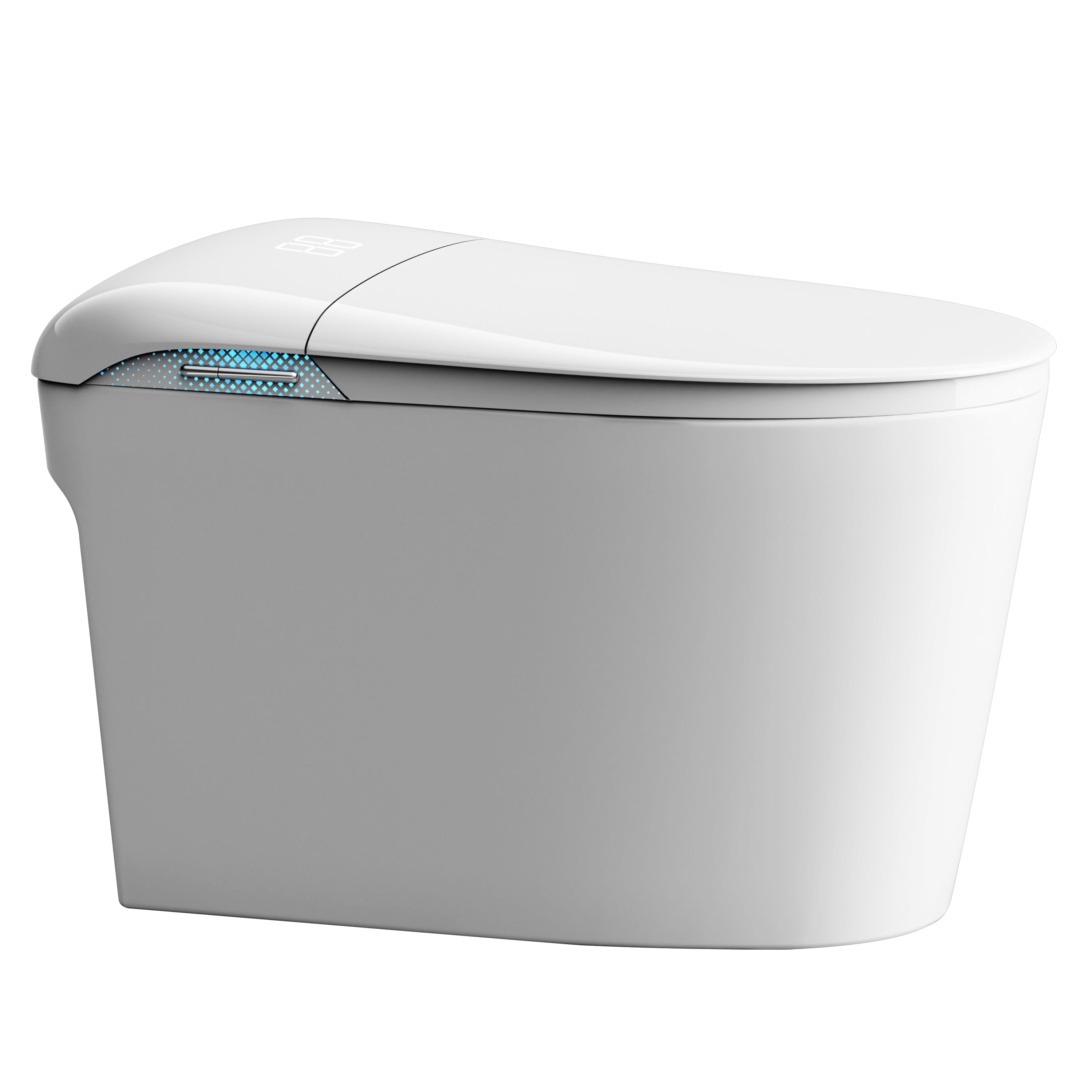 ET-7017 Water Saving Wall Hung Smart Toilet, Eco Dual Flush Siphonic Bidet