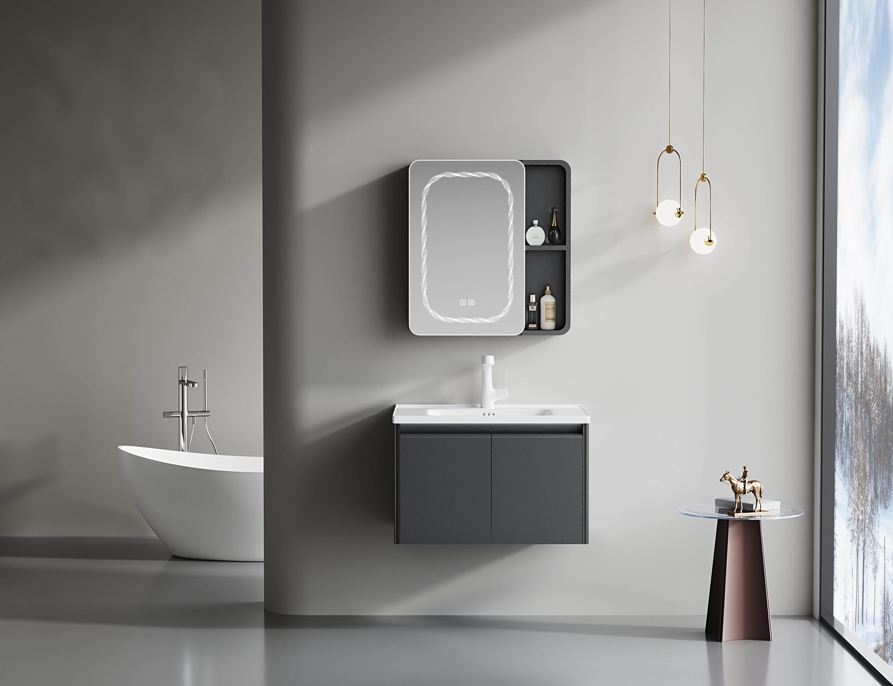 ET-V049 Bathroom Vanity with Pull Out Wire Basket Drawer