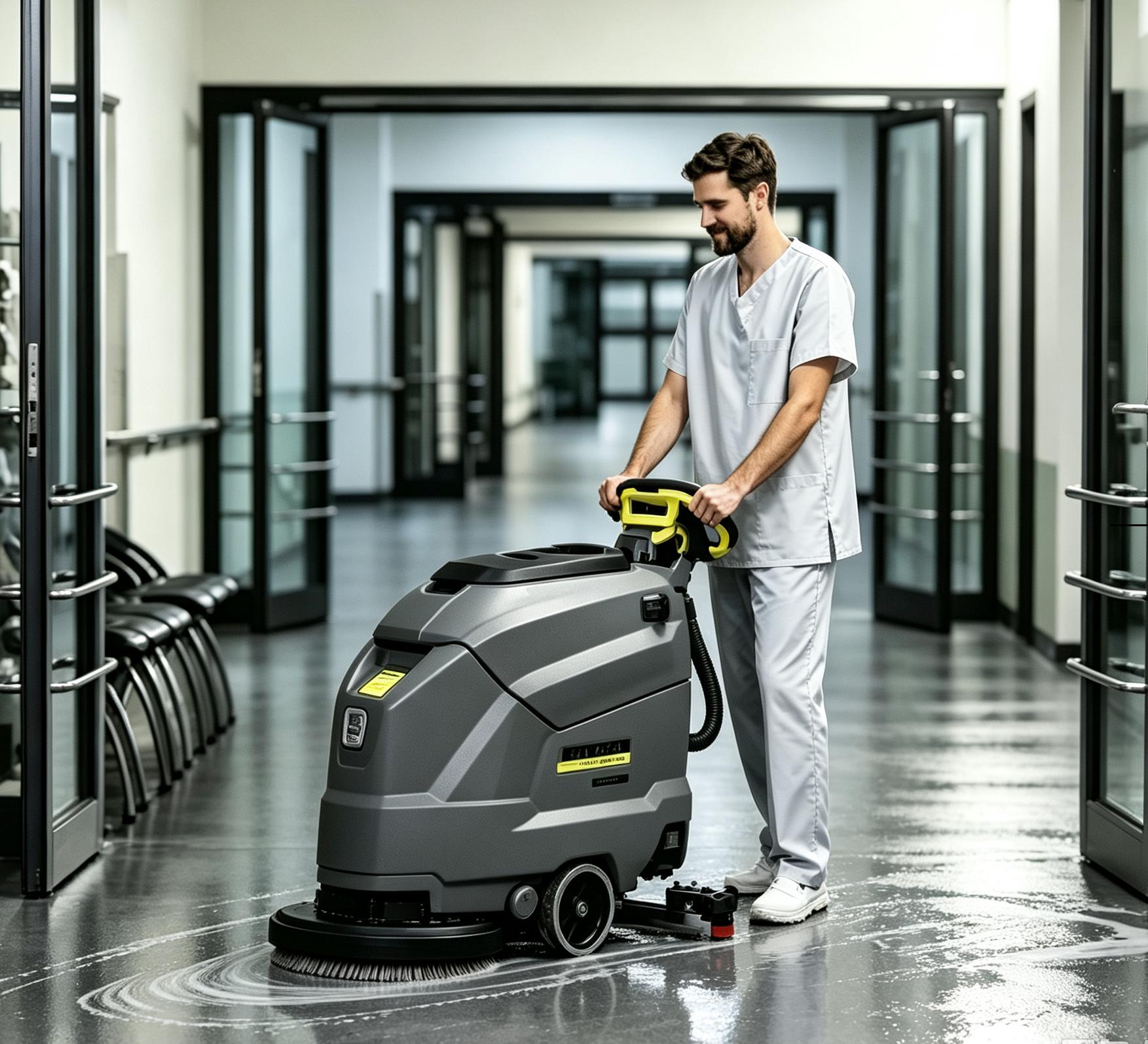 GT Industrial Self-Propelled Floor Scrubber & Dryer garage equipment