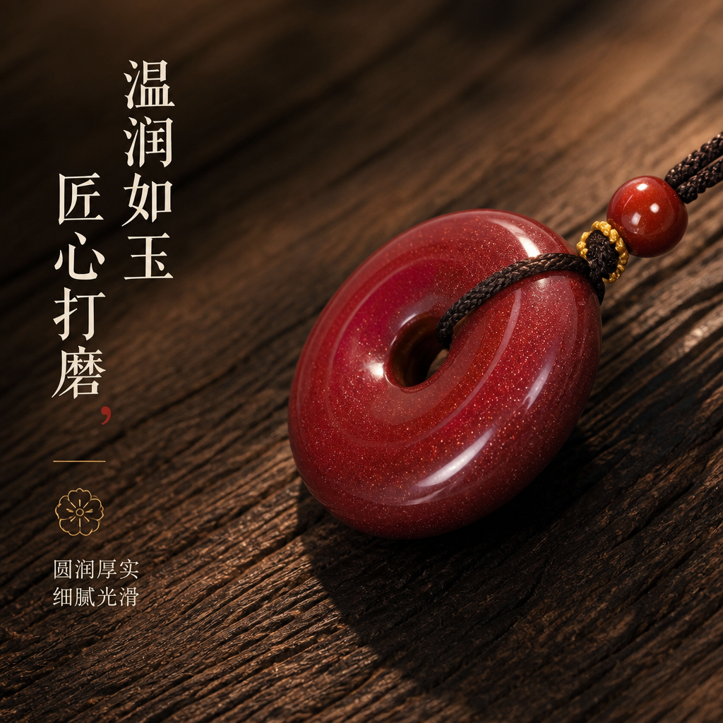 珍昌阁天然高含量紫金砂平安扣