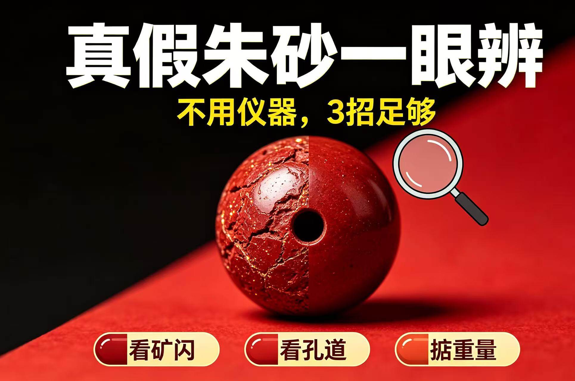 买朱砂别交智商税！3 招肉眼分清真假，新手一看就会