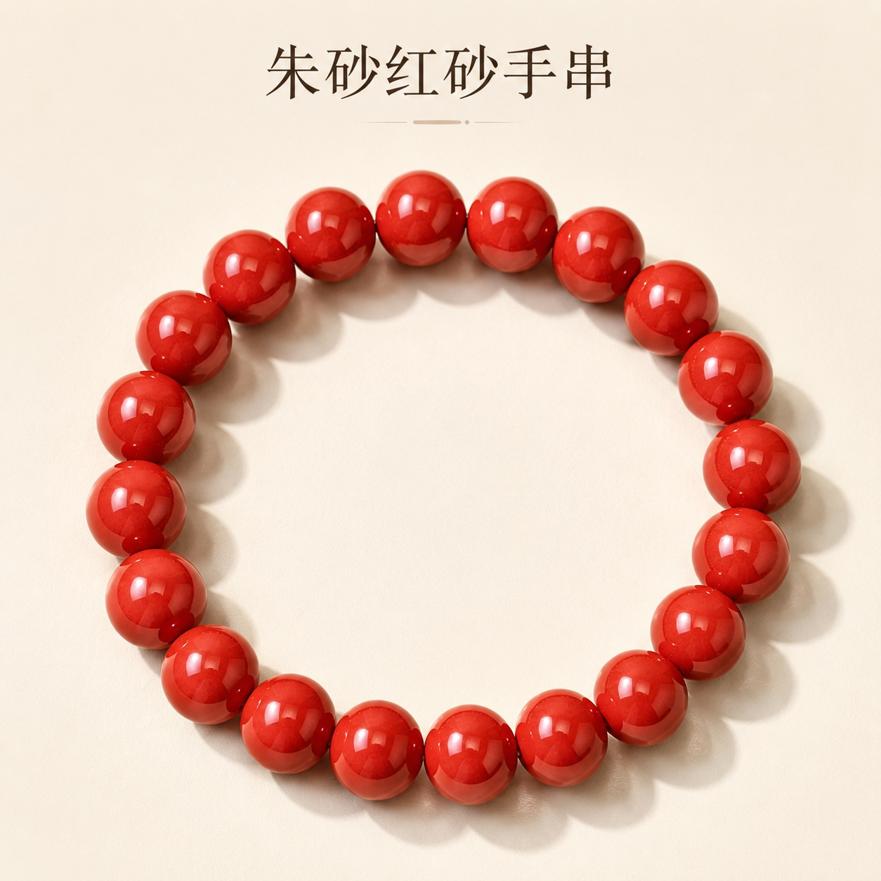 天然高含量红砂朱砂手串手链护身符礼物