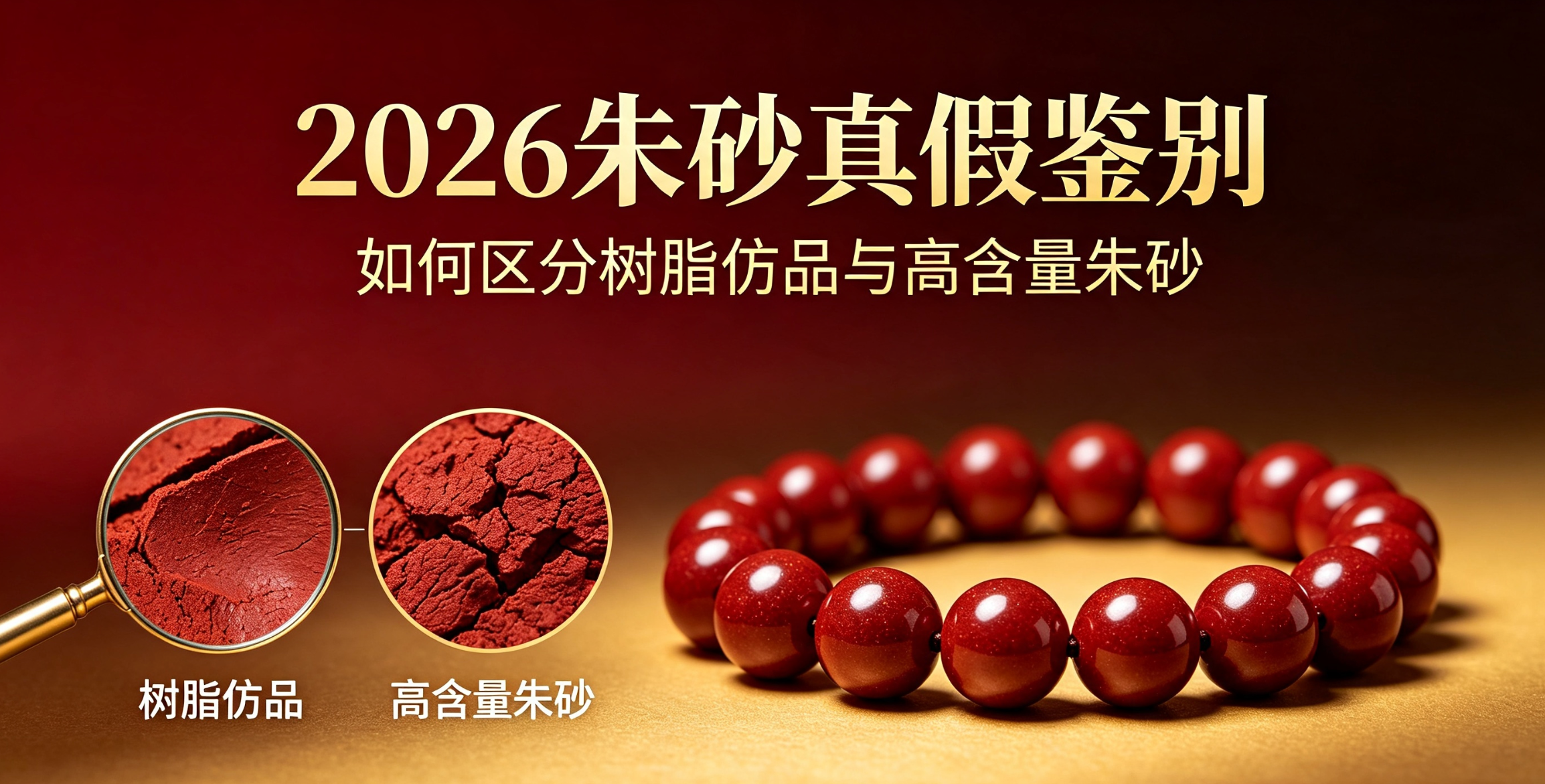 2026朱砂真假鉴别与选购指南：区分树脂仿品与高含量朱砂