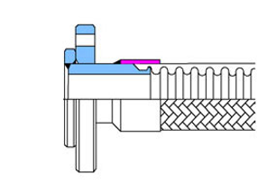 Schematic diagram of a metal hose