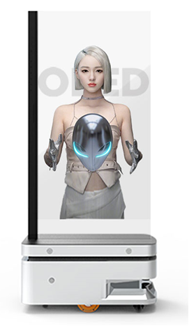 Mobile AI Digital Human Transparent Screen (55")