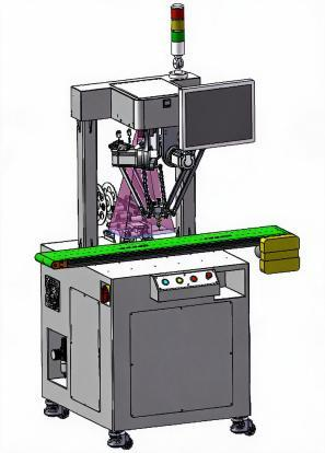 Integrated Flexible Vibratory Feeding System + Conveyor Belt with Equipment Cabinet(Large)