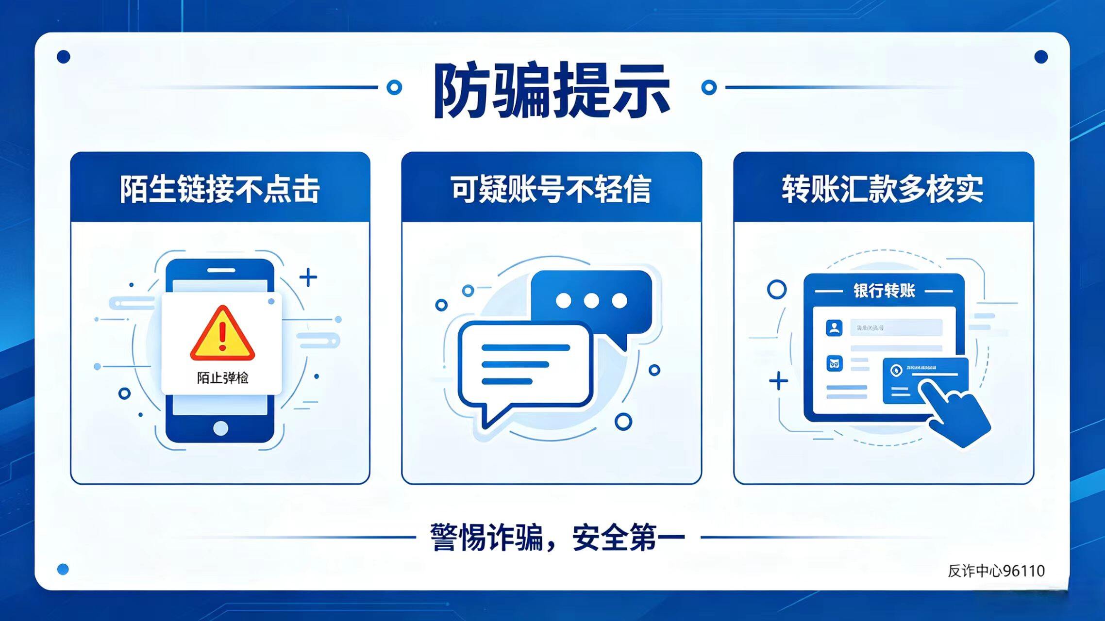 防骗提示 - 警惕诈骗，安全第一