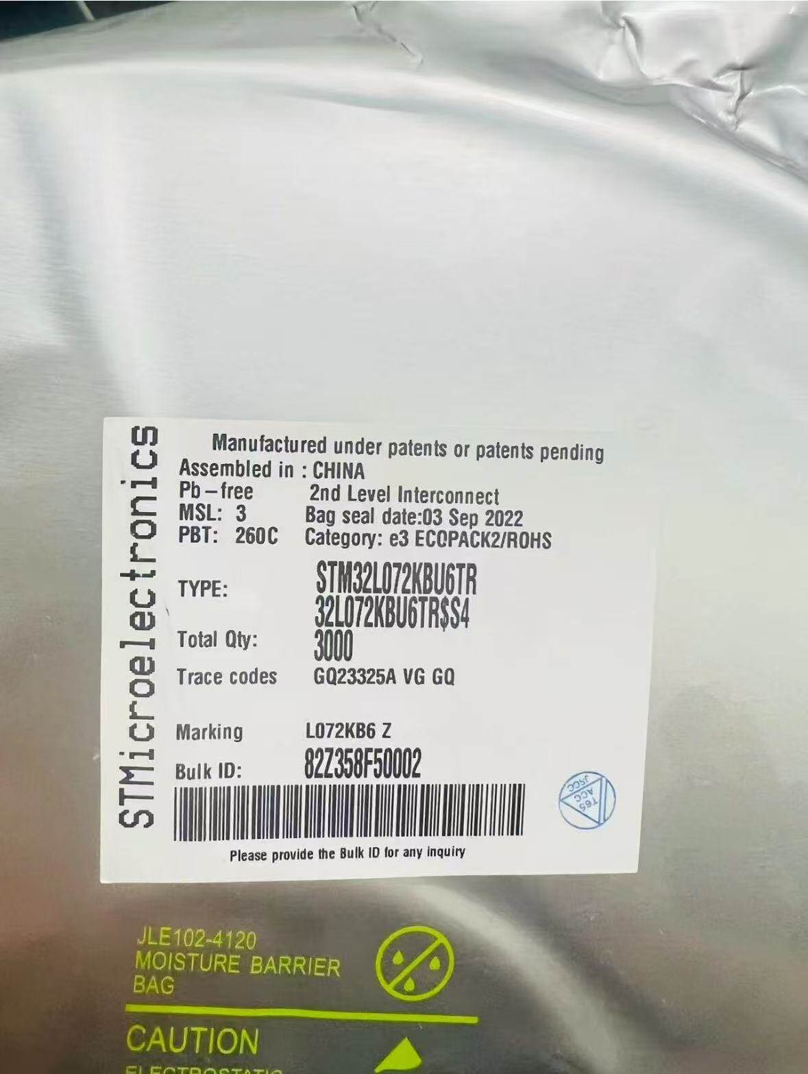 STM32 microcontroller packaging